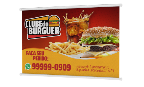 Banner com Bastão Largo 280g 60x90cm - 4x0 - 30 unid